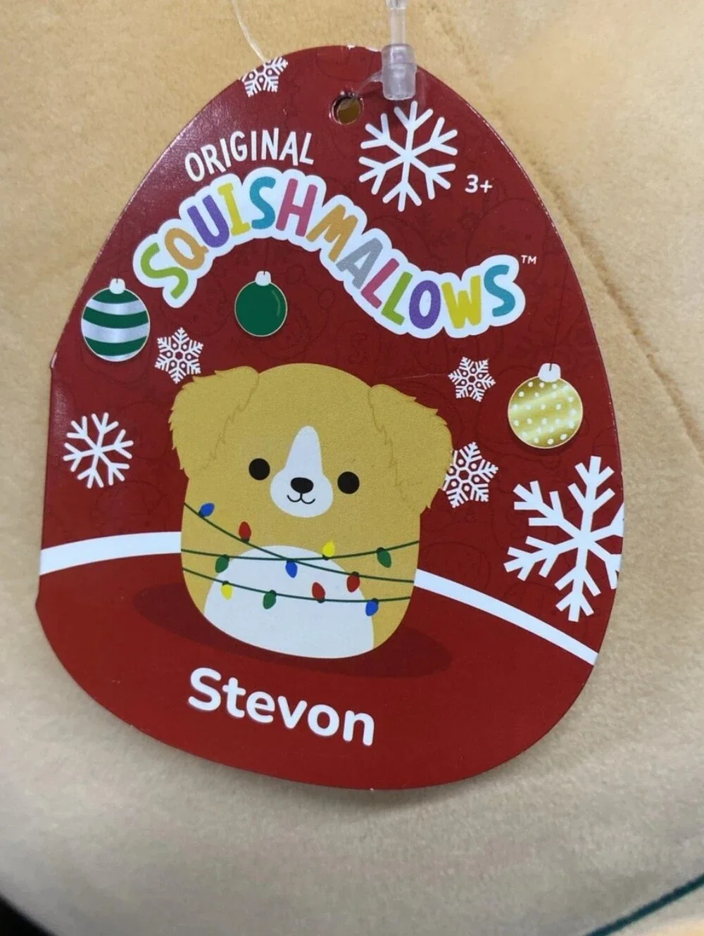 Rare Stevon the Dog Squishmallows Release with Christmas Light 16 inch NEW